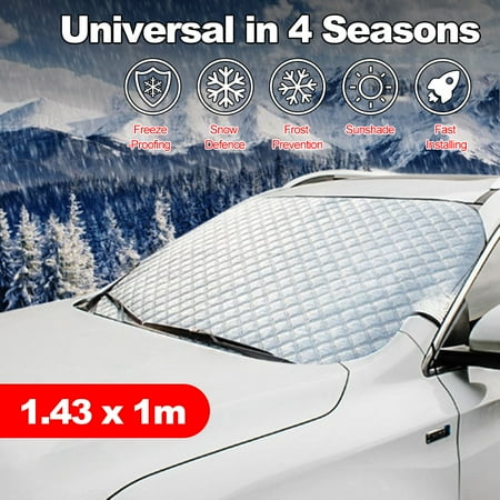 Carevas Car Windshield Cover Universal Snow Ice Protector Fornt Rear Windshield Cover