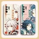 thumbnail image 2 of Case For OPPO A52 A54 A55 A57 A59 A93 A83 A92S A93S 4G 5G A16 Colour Simple Liquid Silicone Case Best Genshin impact, 2 of 5
