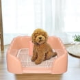 thumbnail image 5 of Indoor Dog Potty Tray Pet Training for Small and with Protection Wall Every Side Keep Paws and Floors Clean Urinal Dog Toilet Pink M, 5 of 7