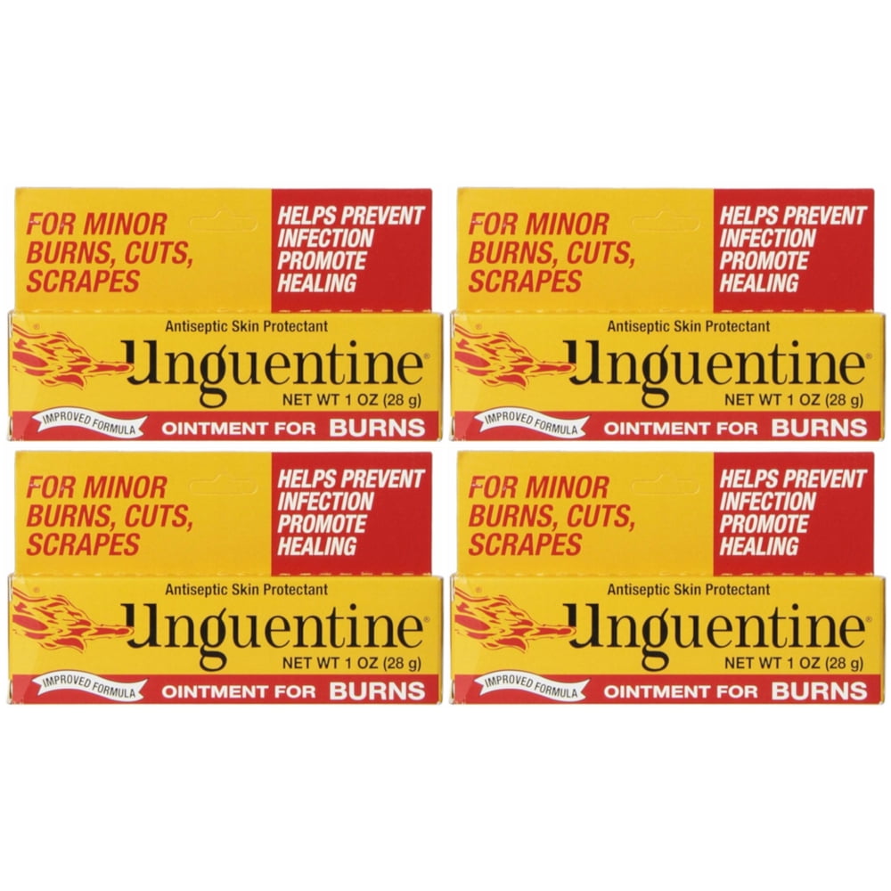 4 Pack Unguentine Ointment for Burns Antiseptic Skin Protectant 1 oz