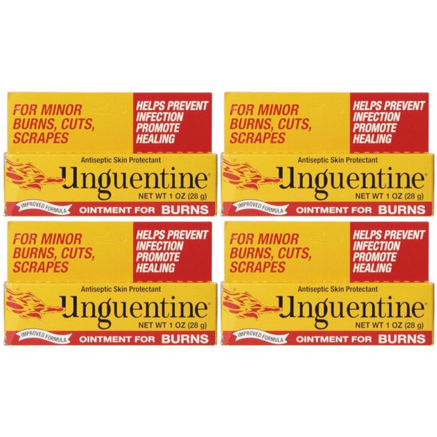 4 Pack Unguentine Ointment for Burns Antiseptic Skin Protectant 1 oz