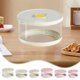 thumbnail image 1 of Cristal para fiambrera de microondas - recipiente para bento impermeable con divisores, blanco rosa, caja de frutas para ensalada sellada, palillos, 3 tamaños, portátil, inodoro, oficina, picnic, 1 of 6