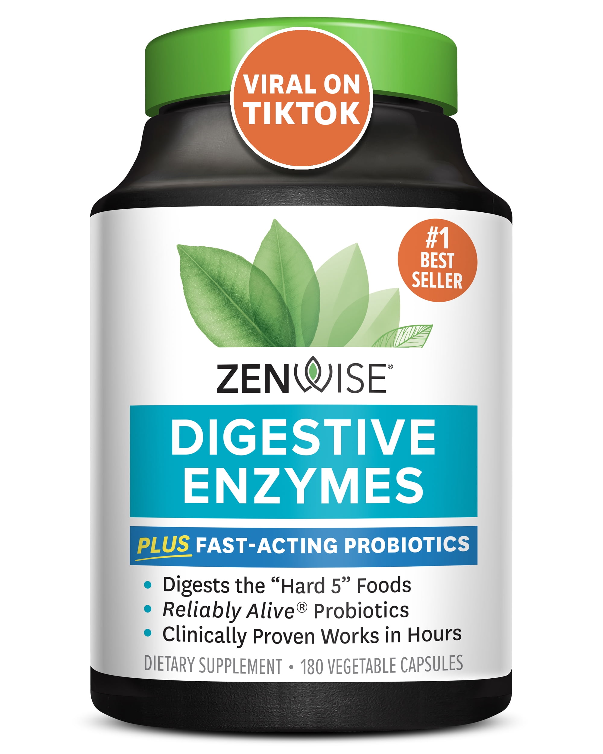 Zenwise Digestive Enzymes with Probiotics and Prebiotics Supplement