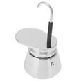 thumbnail image 3 of Single Tube Moka Pot, Stainless Steel Classic Coffee Pot with Stainless Steel Filter Stovetop Coffee Maker Moka Pot,  for  Brewing Coffee, Enjoy Delicious Coffee in Time, 3 of 8
