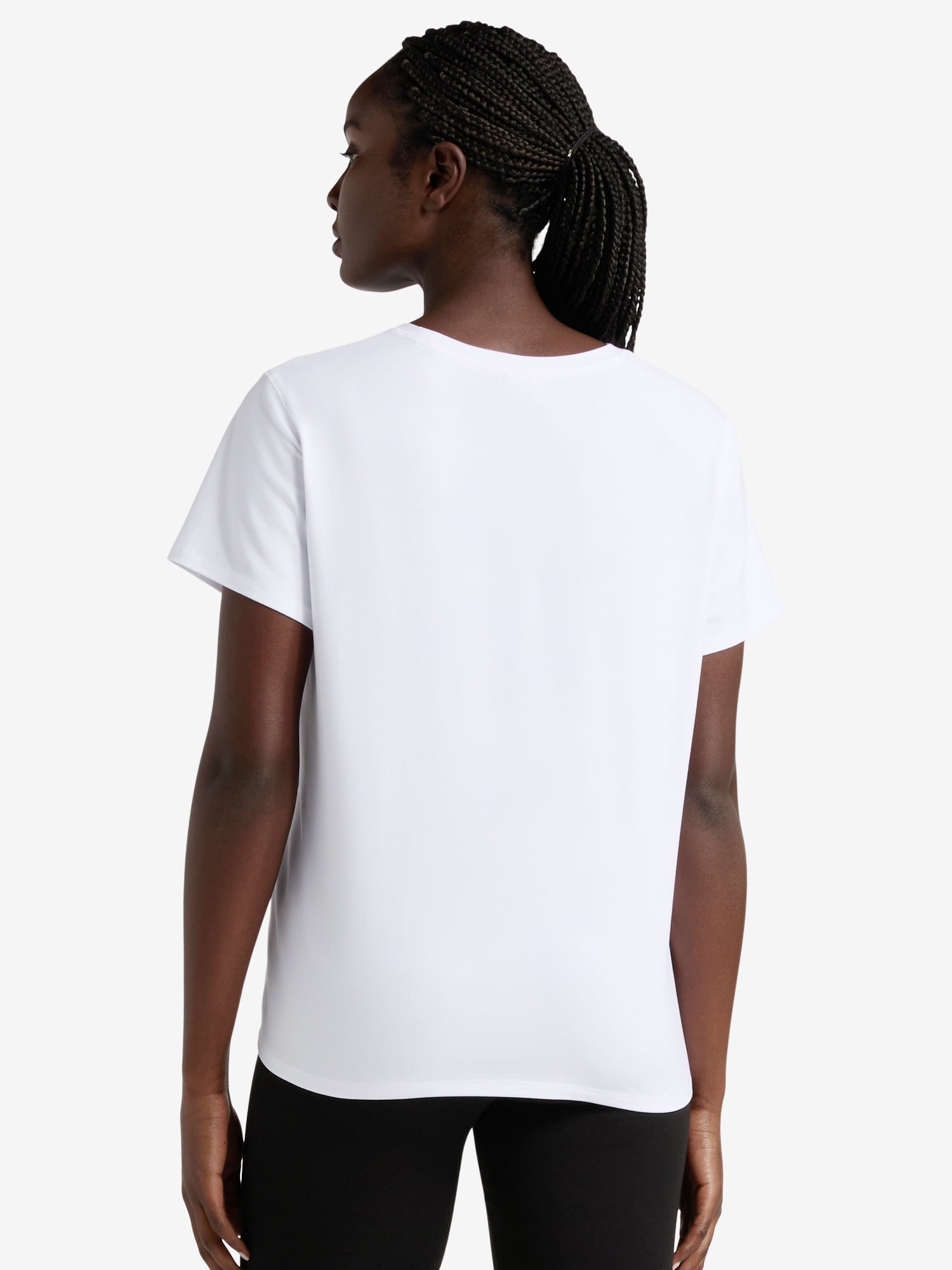 Athletic Works Women's and Women's Plus ButterCore Tee with Short Sleeves, Sizes XS-4X