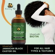 Sunny Isle Rosemary Mint Hair & Strong Roots Oil 4 fl oz - Strengthening & Split End Repair -