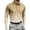 Khaki, variant on AKOEE Polos Golf Shirts for Men Gradient Color Button Collared Tops Sports Casual Long Sleeve Blouses, Navy 3XL
