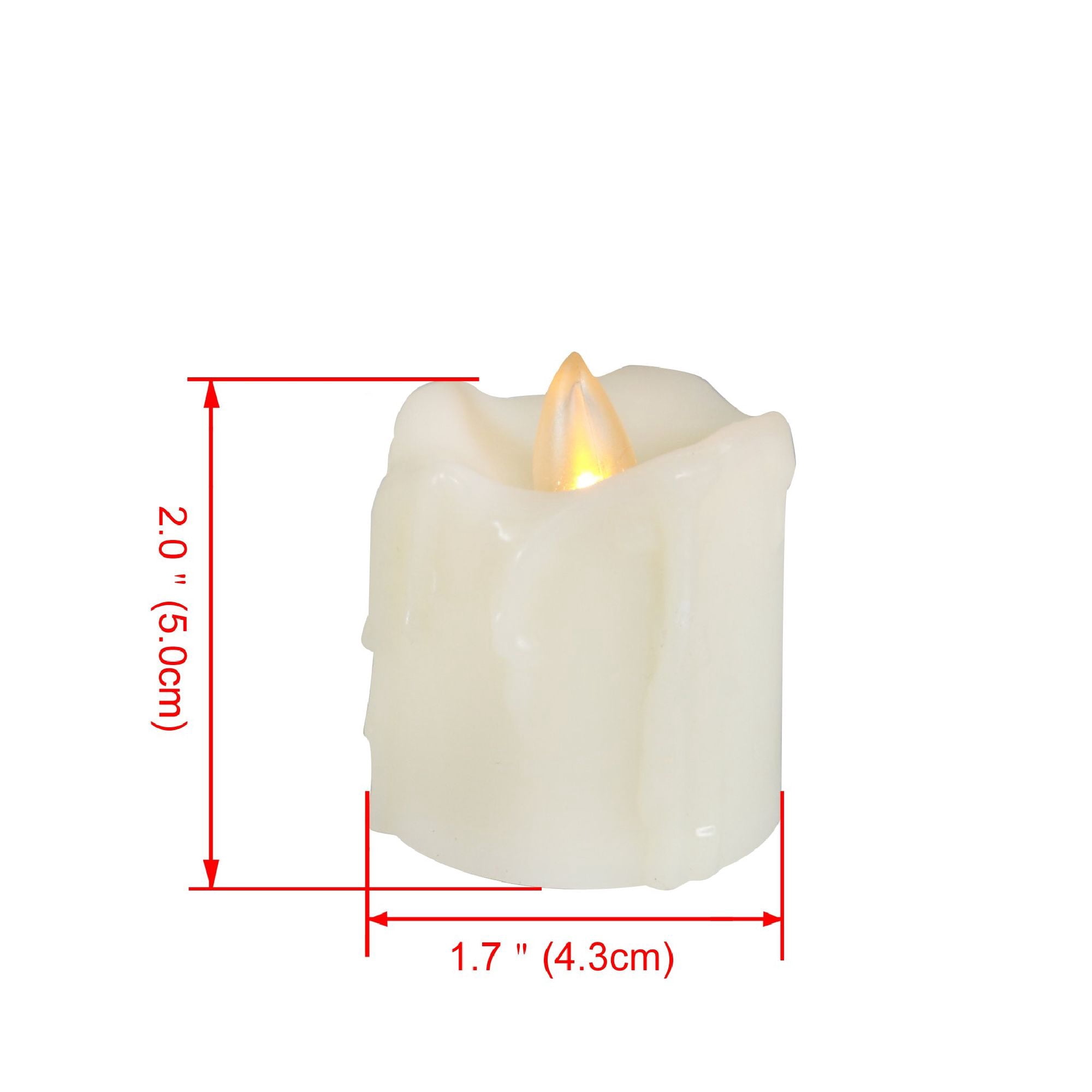 Candle Choice 24 Piece Premium Realistic Flameless Votive Candles, Battery-operated Votive Candles, Long Battery Life 120+ Hours, 1.5"(D)2"(H), With Drips