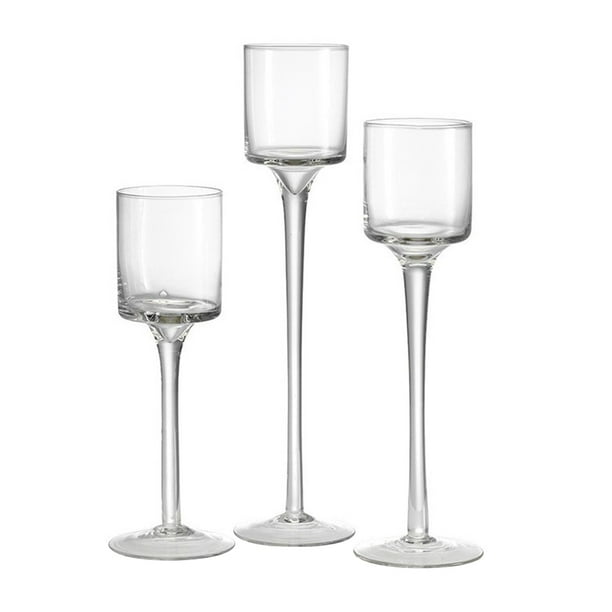 1 juego de candelabros de cristal altos para mesa de boda, centro de mesa