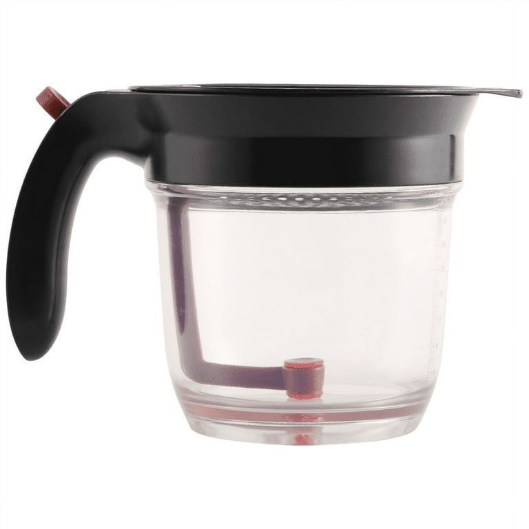 1000ML Oil Separator Measuring Cup and Strainer with Bottom Release