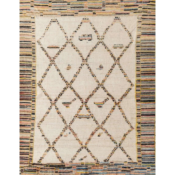 Ahgly Company Indoor Rectangle Abstract Dark Almond Brown Solid Area Rugs, 5' x 7'