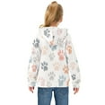 thumbnail image 4 of Kids' Hooded Pullover Sweatshirt Casual Tops Long Sleeve Print Hoodies Pocket Watercolor Dog Paw Prints, 4 of 9