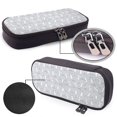 thumbnail image 4 of Picia Fun Rabbit Pattern Large Capacity PU Leather Pencil Case Organizer Pen Marker Holder Double Zipper Storage Bag Big Pencil Pouch for College Office, 4 of 6