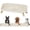 Medium, variant on Raised Dog Feeder Bowl Stand - Elevated Dining Table for Small and Medium Dogs and Cats - Fits Food and Water Dish up to 6" Diameter - Milky White (Bowls Not Included)