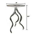 thumbnail image 5 of Benjara 24" Accent Side Table- Antler Base Design- Ribbed Top- Aluminium- Gold, 5 of 5