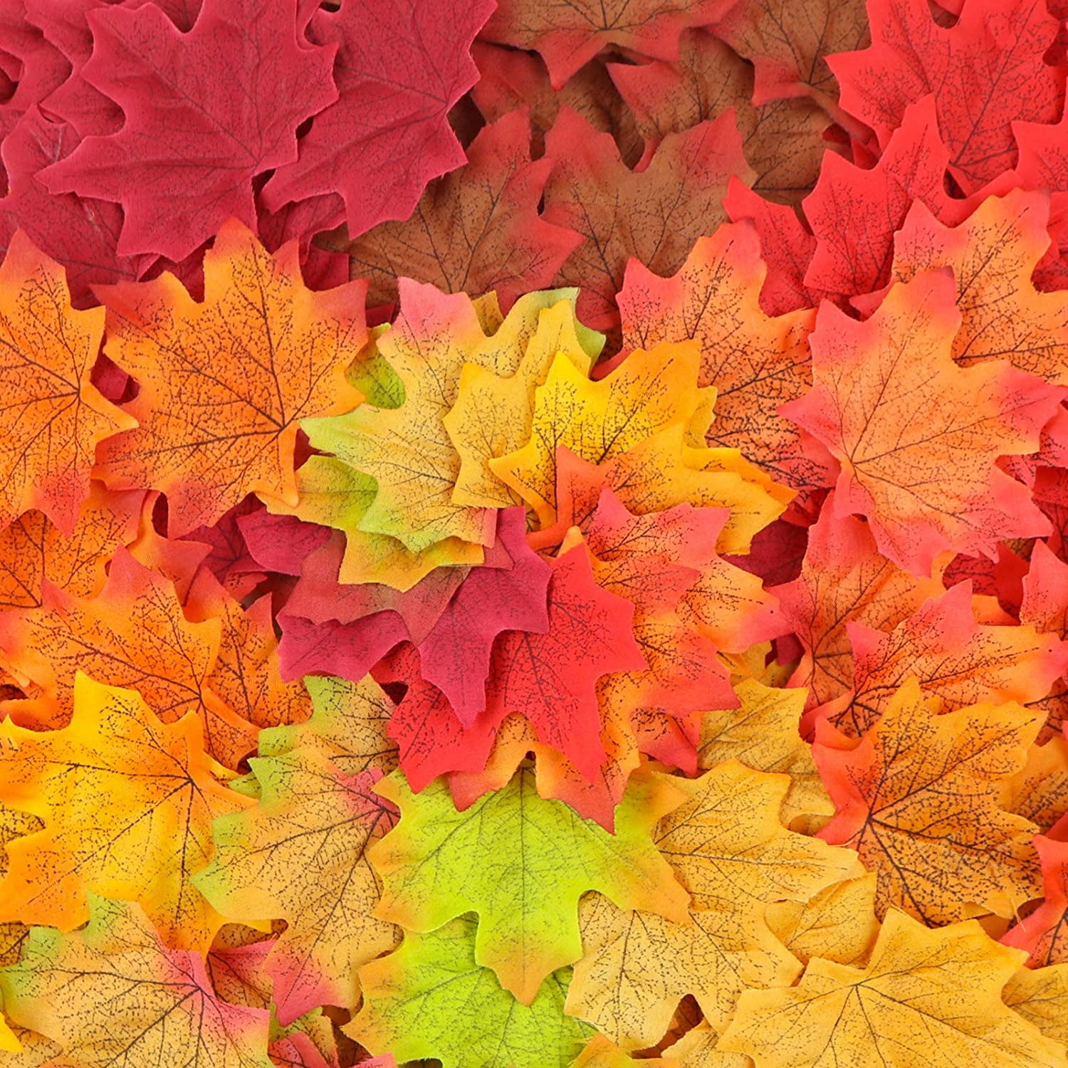 Choose Colour Decorative Fabric Leaves Artificial Autumn Maple Leaves x30 
