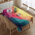 thumbnail image 2 of Colorful Tie Dye Wave Pattern Rectangle Tablecloth 60"x84",Waterproof Polyester Rectangle Table Cloth, Wipeable Spillproof Polyester Tablecloth for Dining, Camping, Indoor and Outdoor, 2 of 5