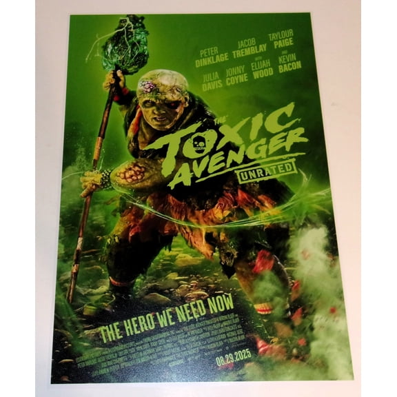 The Toxic Avenger 2025 Toxie Comedy/Horror Poster 19"x13" Troma Cult Remake