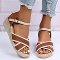 thumbnail image 5 of asdoklhq Clearance Women Shoes Under $10,Summer Ladies Shoes Casual Women's Sandals Roman Beach Sandals, 5 of 5
