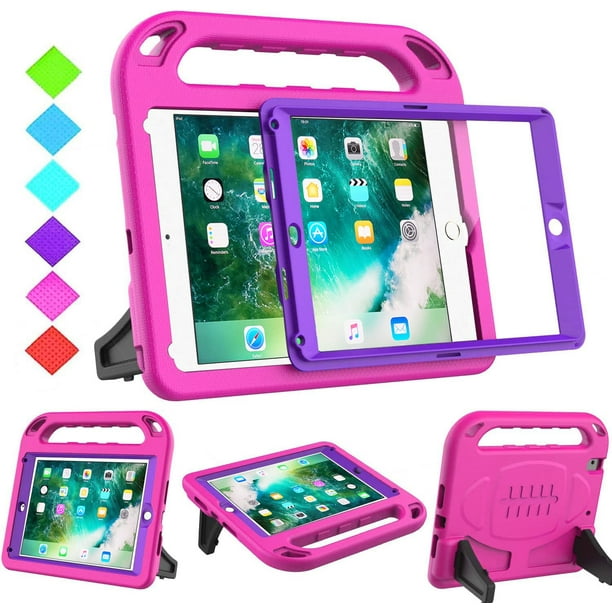 Funda BMOUO Kids para iPad 9.7 2018/2017/Air 2/1 con pantalla morada