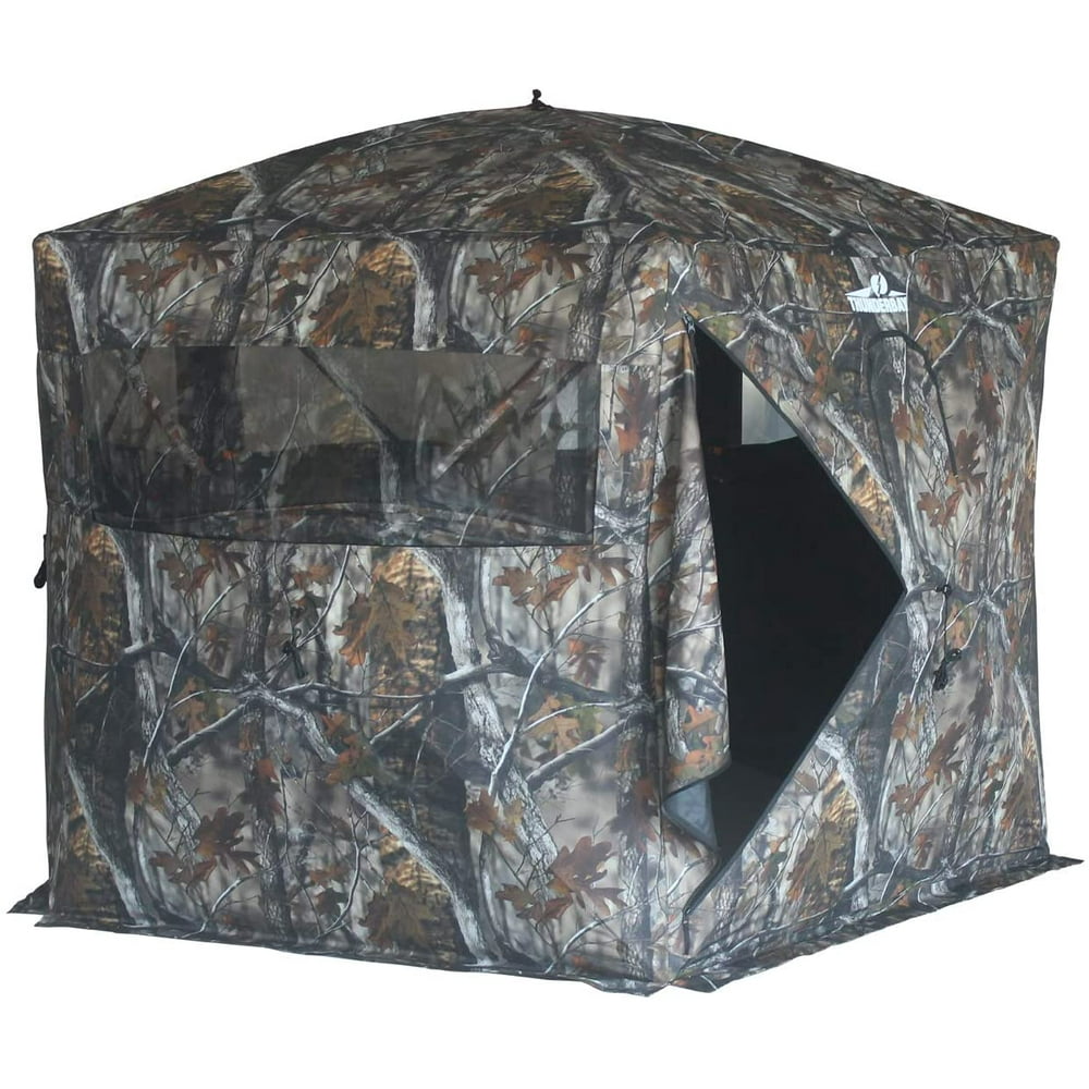 THUNDERBAY Gobbler Lodge 5Side Hunting Blind, 4 Person Ground Blind for Deer Hunting, 300D
