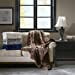 thumbnail image 3 of Parker Corduroy Plush Down Alternative Throw Navy 60x70, 3 of 10