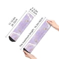 thumbnail image 2 of Goofa Lavender Glitter Foil Stripes Pattern Non Slip Socks with Grips for Elderly, Crew Socks Yoga Hospital Socks Cushioned Sole Gripper Socks for Men Women, 2 of 5