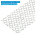 thumbnail image 4 of Uxcell 8"x4" 304 Stainless Steel Perforated Sheet 0.32" Hole Metal Mesh Plate Screen Decorative Ventilation Meshes 2 Pcs, 4 of 5