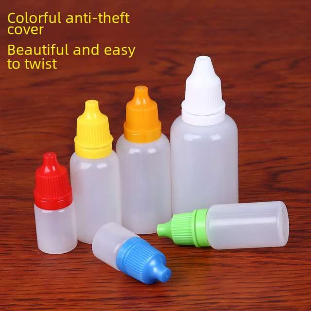 Botella de goteo de 5 ml, 10 ml, 20 ml, 30 ml Botella de plástico Botella de líquido Botella de esencia