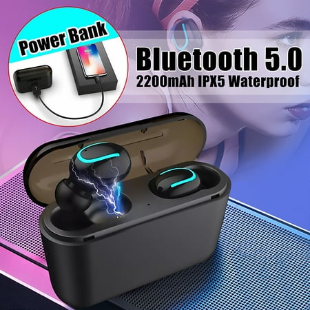 Bass Earphone - Mini Bluetooth 5.0 Earbuds Sport True Wireless Headphones Bass Twins Stereo In-Ear Earphone for Android & iPhone