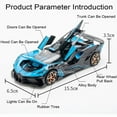 thumbnail image 4 of 1:32 Scale Divo Bolide Sports Car Model Toy Metal Die-cast Music Light Pull Back Doors Opened Vehicle Models Boys Birthday Gifts, 4 of 10