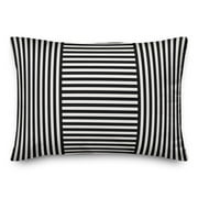 Creative Products Black and Whit Patchwork Stripe 14x20 Spun Poly Pillow