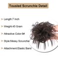 thumbnail image 2 of Chignon Désordonné Pièce de Cheveux Extension de Cheveux avec Bande Élastique Chignon Ondulé Extensions de Cheveux Synthétiques Chouchous Chignons Postiche pour Femmes, 2 of 7