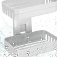 thumbnail image 4 of Unique Bargains 1 Pc Soap Dish Keep Soap Dry Soap Cleaning Storage Drill Free Soap Holder for Bathroom Beige Plastic, 4 of 8