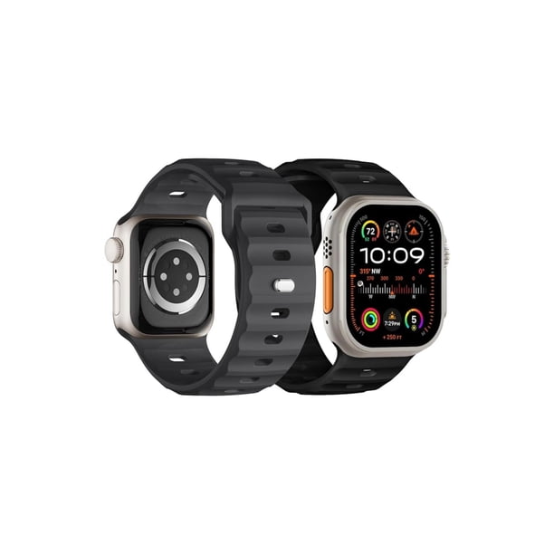 Correas Sport compatibles con Applewatch Ultra Band de 38/40/41/42/44/45/49mm, 2 piezas