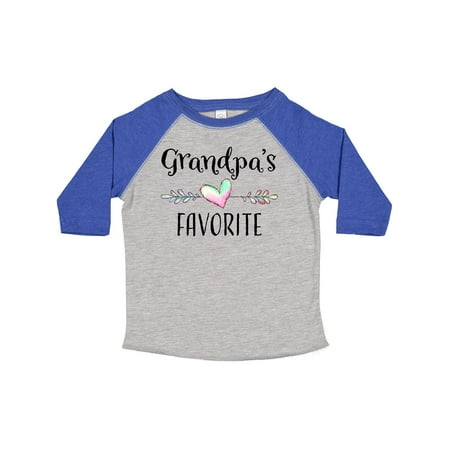 

Inktastic Grandpas Favorite- Heart Grandchild Gift Toddler Boy or Toddler Girl T-Shirt