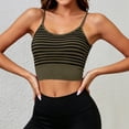 thumbnail image 5 of Fancifize Women Yoga Sleeveless Tshirts Workout Scoop Neck Striped Racerback Cropped Tank Tops Casual Slim Camisole, 5 of 6