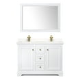 thumbnail image 3 of Wyndham Collection Wcv232348d-Qtz-Unsm46 Avery 48" Free Standing Double Basin Vanity Set -, 3 of 7