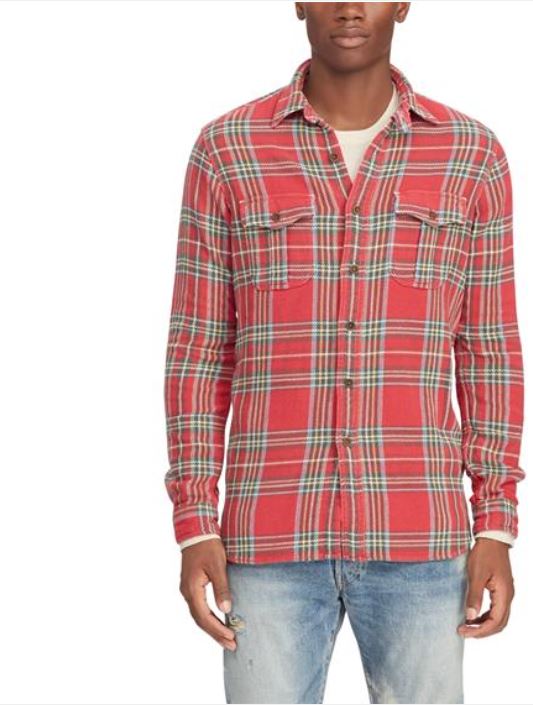 Ralph Lauren Men's Red Plaid Flannel 