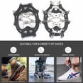 thumbnail image 2 of Crampons de Traction 19 Pointes en Acier Inoxydable Antidérapants Chaussures de Glace Neige Bottes Marche Escalade Pêche Randonnée Hiver (TG), 2 of 6