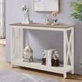 thumbnail image 2 of Alpha Joy Console Table with Storage Shelf Sofa Table for Entryway, Hallway, Living Room - Ivory, 2 of 5