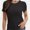 Black, variant on Women's Basic Short Sleeve T-Shirts - Crewneck Casual Tees for Summer