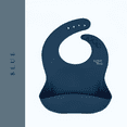 thumbnail image 2 of Silicone Baby Bibs- Waterproof Adjustable Comfortable Bibs | Set of 3 Colors (Blue/Concrete/Clay), 2 of 5