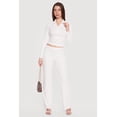 thumbnail image 2 of Women's Brushed Knit Long Sleeve Zip Front Polo Shirt, 2 of 4