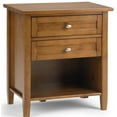 thumbnail image 1 of Warm Shaker Wood 24" Transitional Bedside Nightstand Table in Light Golden Brown, 1 of 10