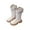 White-11, variant on Owordtank Girls Mid Calf Boots Side Zipper Boots Faux Leather Motorcycle Riding Boot Lug Sole Low Heel Shoes