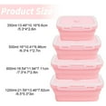 thumbnail image 6 of Collapsible Food Storage Containers Space-Saving Silicone Meal Prep Boxes, Silicone Storage Containers With Lids 4 Piece Set Microwave & Freezer Saving Design For Kitchen Travel And Meal Prep, 6 of 9