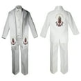 thumbnail image 3 of New Born Baby Boy Christening Baptism Formal White Paisley Suit Silver Mary on Stole & Back SM-20, 3 of 4