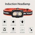 thumbnail image 4 of SUTENGDA 1pc Rechargeable  Super Bright White Light Warm Light Red Light LED Headlamp  7 Modes  Motion Sensor  Waterproof Flashlight  For Outdoor Fishing Camping Running, 4 of 5
