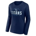 thumbnail image 2 of Women's Fanatics Navy Tennessee Titans Plus Size Foiled Play Long Sleeve T-Shirt, 2 of 3